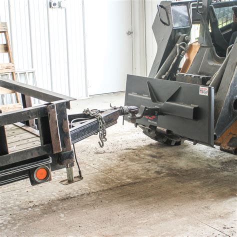 skid steer rear tow hitch|skid steer hitch receiver attachment.